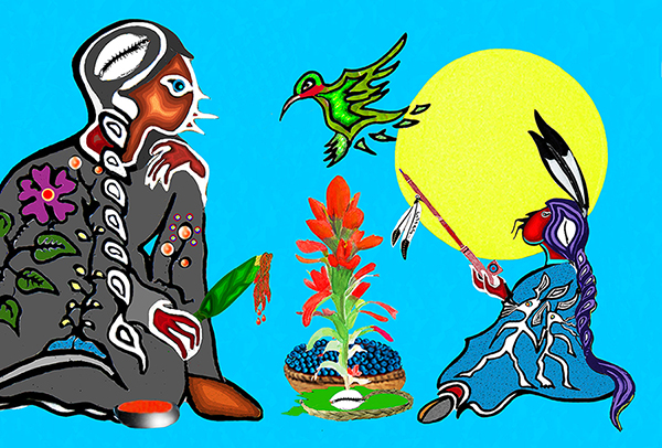 Wenabozho and the Spirit Painter art print