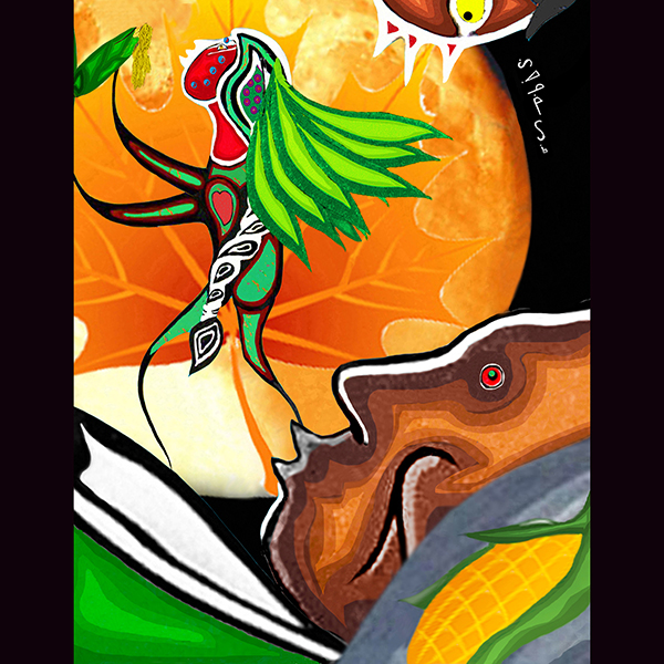 Dance of the Mighty Warrior Mandaamin art print