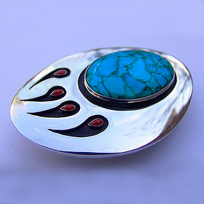 Wolf clan warrior belt buckle